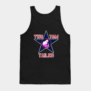 Two Tailed Tom - - Blue Star - - Tagged __ Grunge Style Tank Top